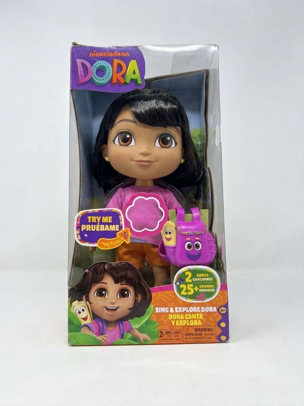 Nickelodeon Dora Sing & Explore Doll - Pink Top, Purple Backpack